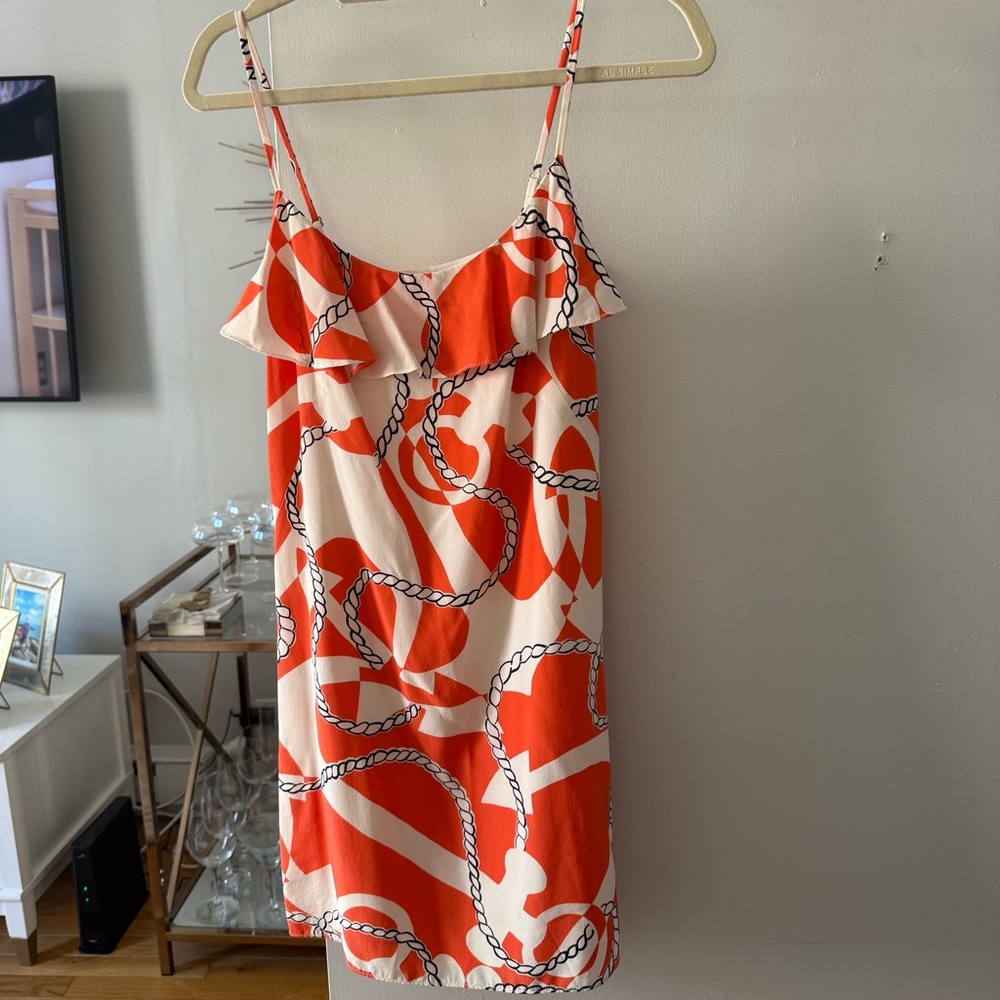 Lilly Pulitzer Laya Dress in Tango Orange Booze Cruise